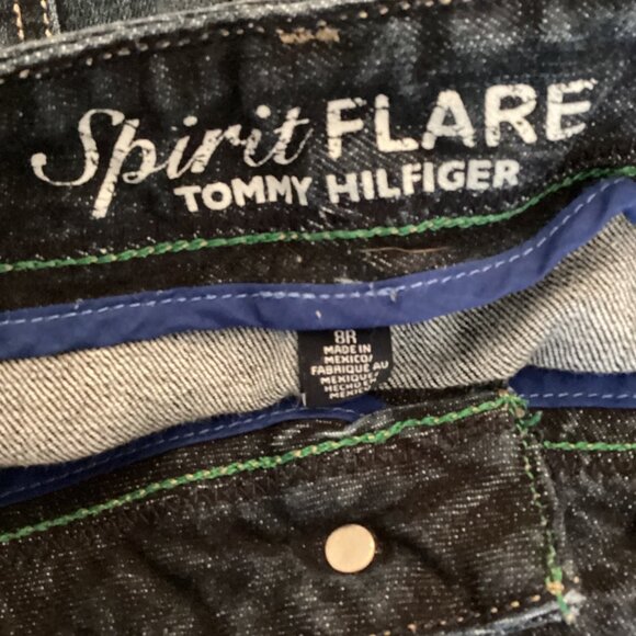 Tommy Hilfiger Spirit Flare Jeans‎ Womens Size 8 8R Dark Wash Denim - Picture 7 of 7